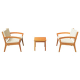 Bistro Set 3 pcs Brown 75 x 45 x 38cm Solid Acacia wood