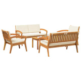 Bistro Set 5 pcs Brown 75 x 45 x 38cm Solid Acacia wood