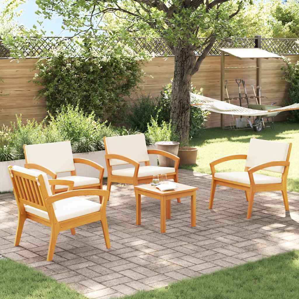 Bistro Set 5 pcs Brown 45 x 45 x 38cm Solid Acacia wood