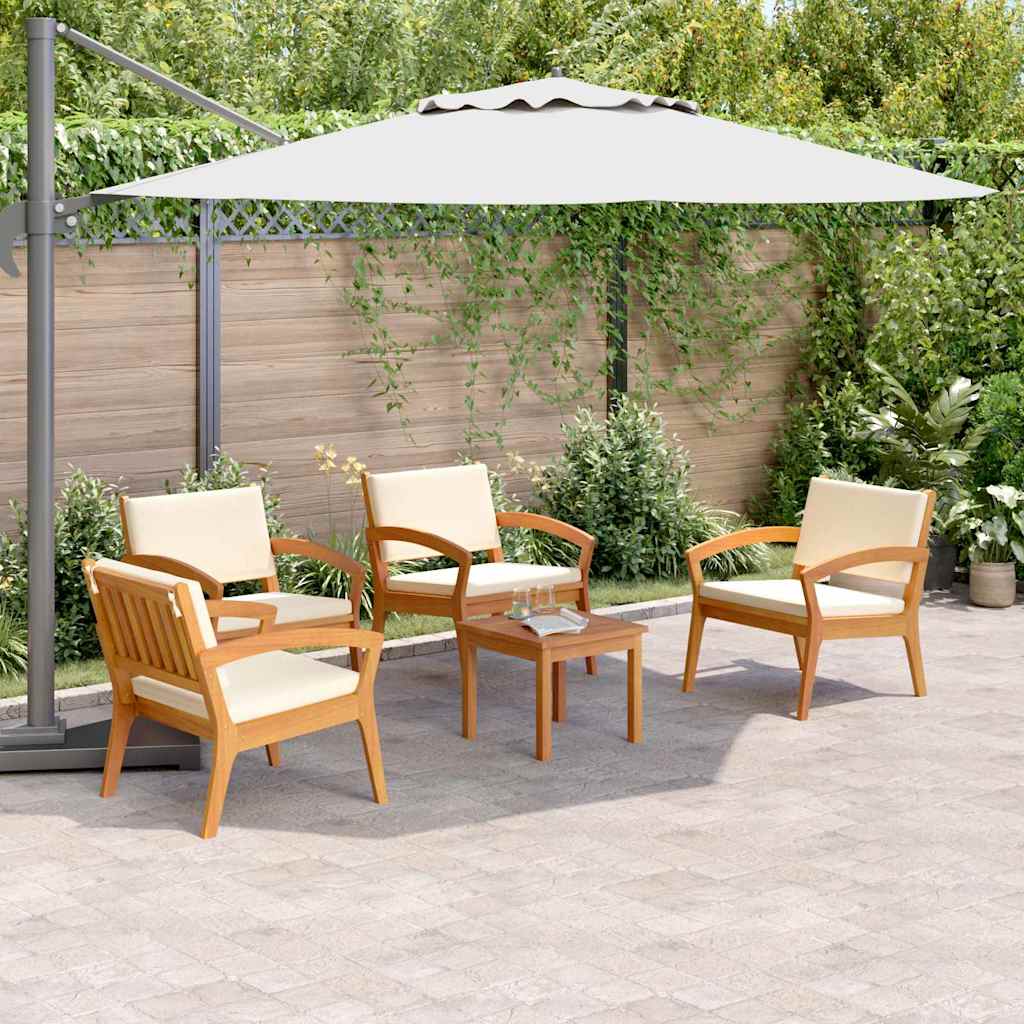 Bistro Set 5 pcs Brown 45 x 45 x 38cm Solid Acacia wood