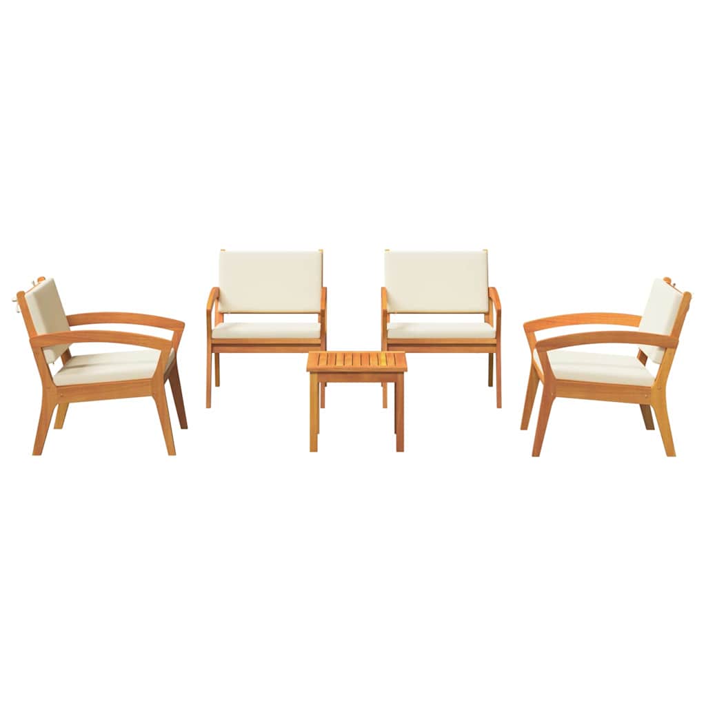 Bistro Set 5 pcs Brown 45 x 45 x 38cm Solid Acacia wood