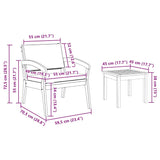 Bistro Set 5 pcs Brown 45 x 45 x 38cm Solid Acacia wood