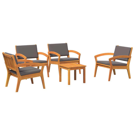 Bistro Set 5 pcs Brown 45 x 45 x 38cm Solid Acacia wood