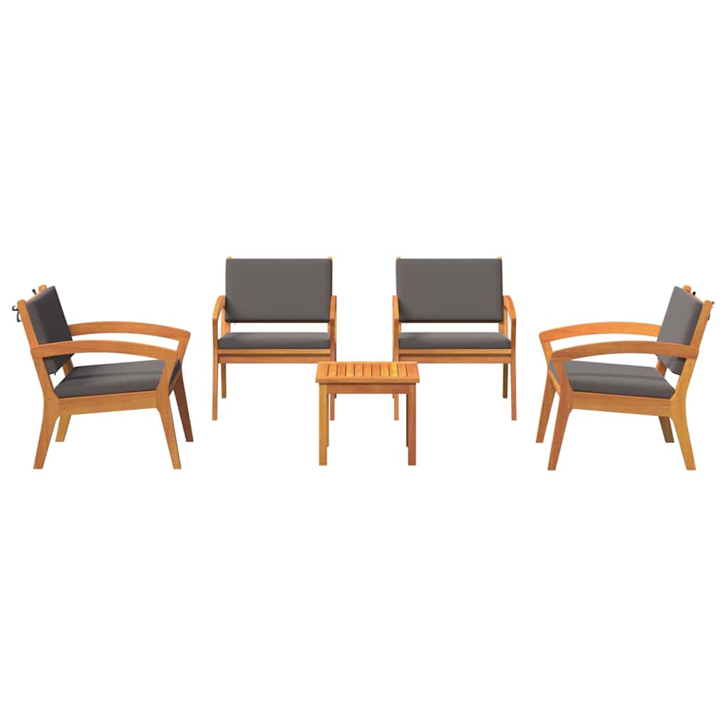 Bistro Set 5 pcs Brown 45 x 45 x 38cm Solid Acacia wood