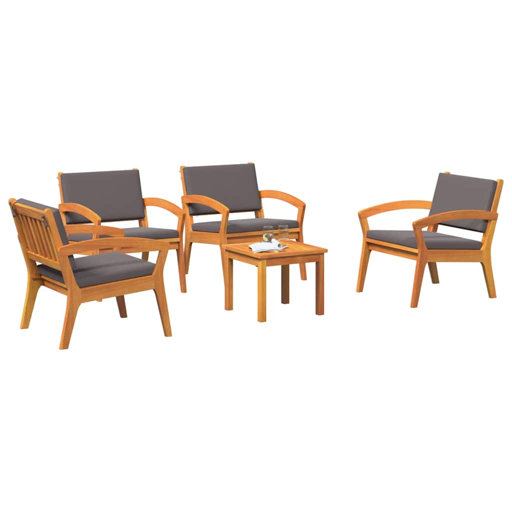 Bistro Set 5 pcs Brown 45 x 45 x 38cm Solid Acacia wood