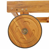 Sun Lounger Reclining Brown 125 x 200 x 84cm Solid Acacia wood