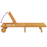 Sun Lounger 2 pcs Brown 63 x 199 x 85cm Solid Acacia wood