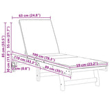 Sun Lounger 2 pcs Brown 63 x 199 x 85cm Solid Acacia wood