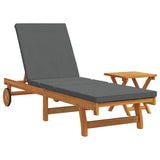 Sun Lounger Reclining 1-person 2 pcs Brown Solid Acacia Wood