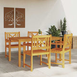 Garden Chair 4 pcs Brown 56 x 56 x 90cm Solid Acacia wood