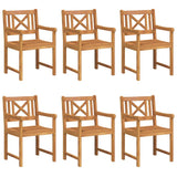 Garden Chair 6 pcs Brown 56 x 56 x 90cm Solid Acacia wood