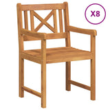 Garden Chair 8 pcs Brown 56 x 56 x 90cm Solid Acacia wood