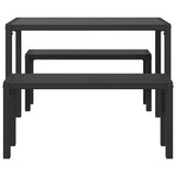 Garden Dining Set with Cushion 3 pcs Anthracite Steel