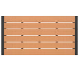 Garden Dining Set with Cushion 3 pcs Brown Steel