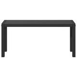 Garden Bench Black 100 x 28 x 45cm Steel