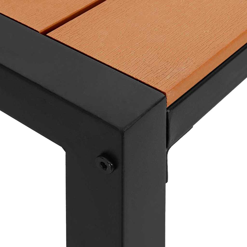 Garden Bench Brown 100 x 28 x 45cm Steel