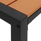 Garden Bench Brown 100 x 28 x 45cm Steel