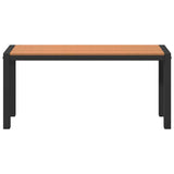 Garden Bench Brown 100 x 28 x 45cm Steel