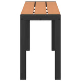 Garden Bench Brown 100 x 28 x 45cm Steel