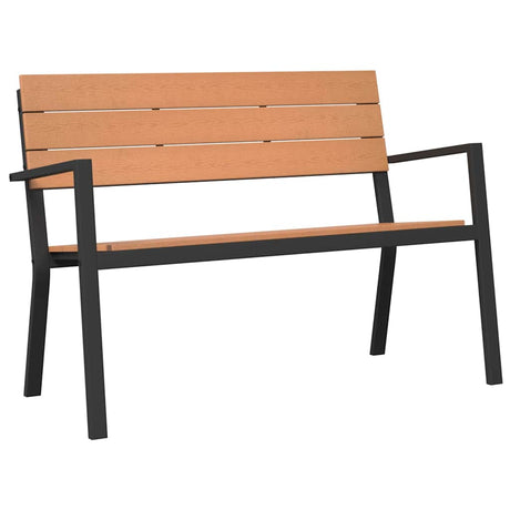 Garden Bench Brown 118 x 54 x 77cm Steel