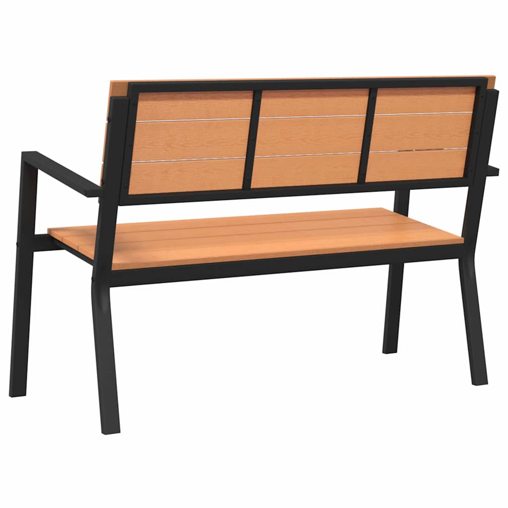 Garden Bench Brown 118 x 54 x 77cm Steel