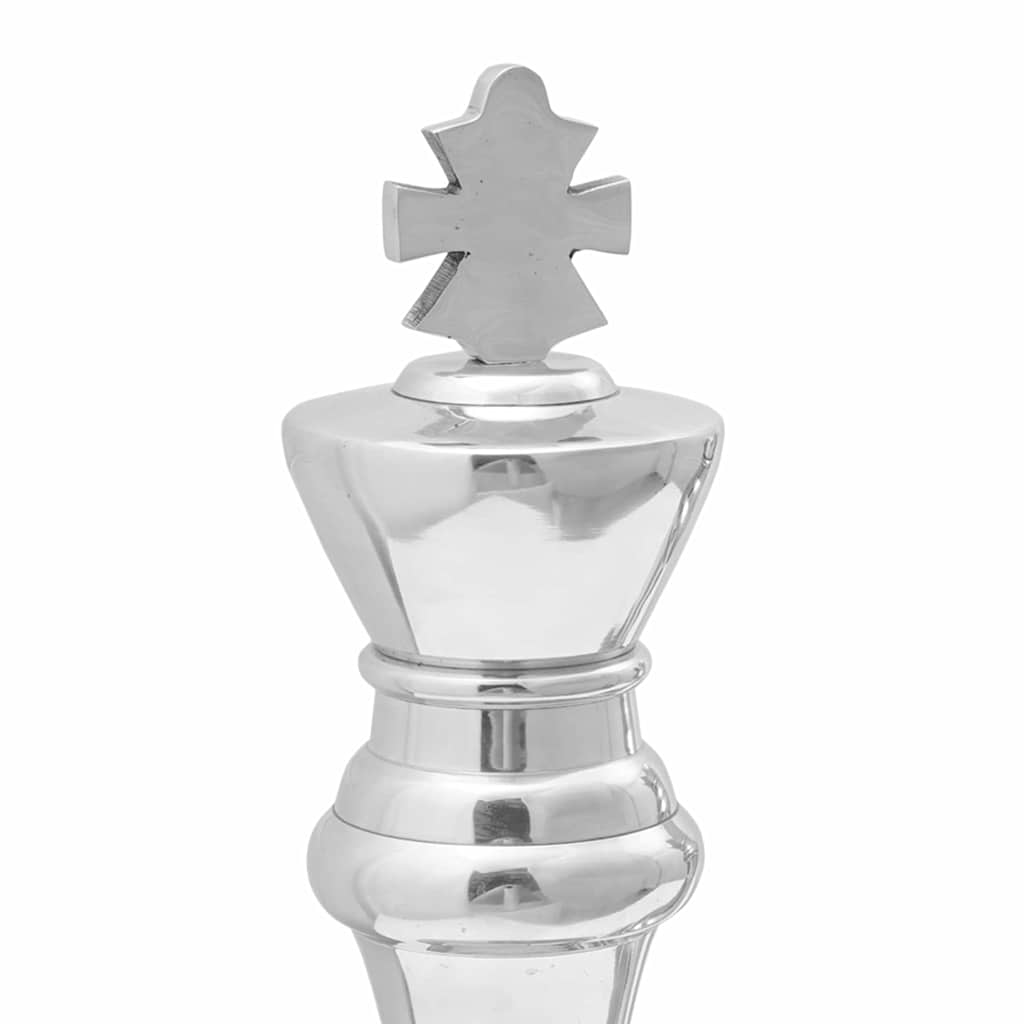Sculptures 2 pcs Silver Aluminium