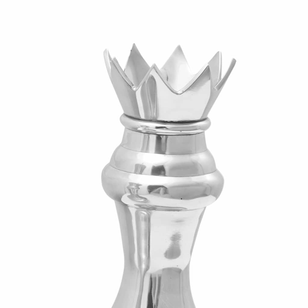 Sculptures 2 pcs Silver Aluminium