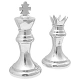 Sculptures 2 pcs Silver Aluminium