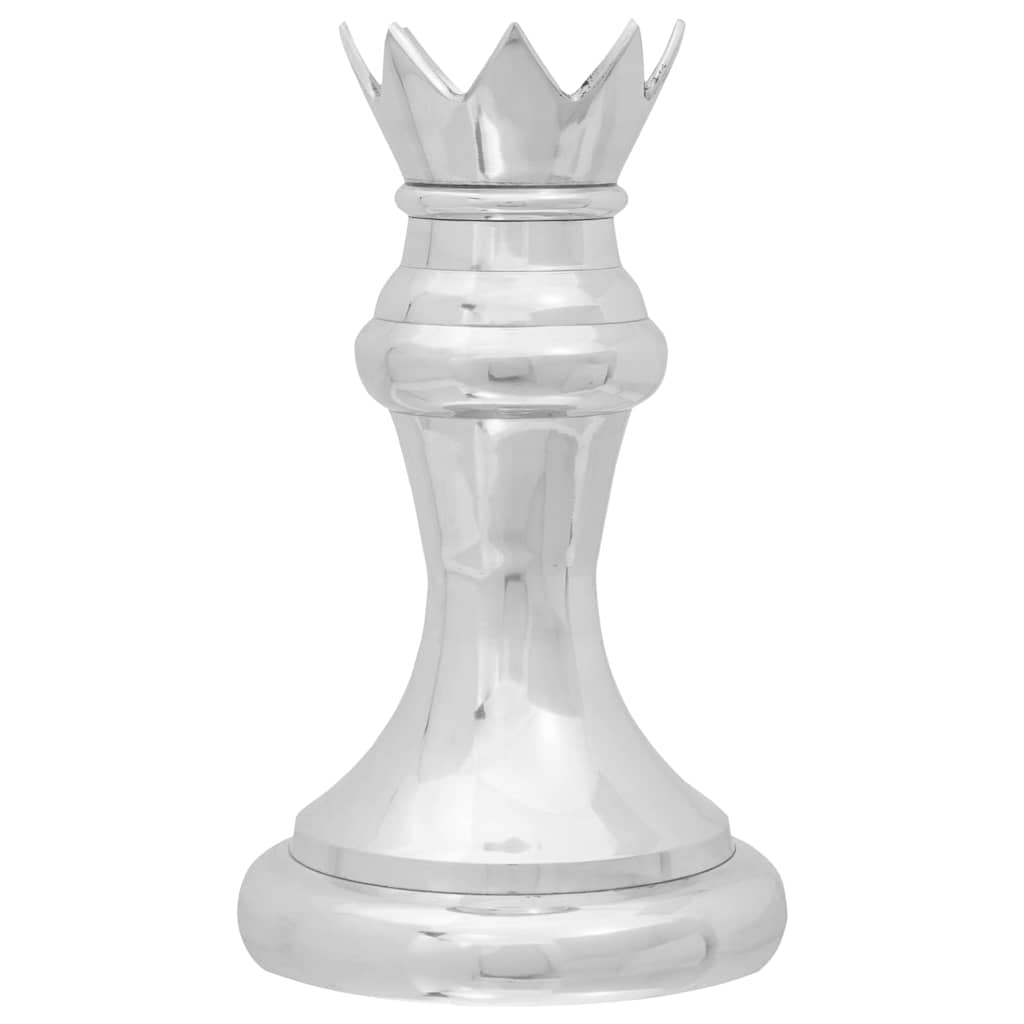 Sculptures 2 pcs Silver Aluminium