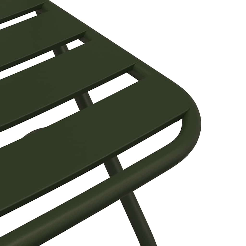 Garden Folding Chair Folding 2 pcs Green 55 x 56.5 x 91cm Steel