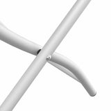 Garden Folding Chair Folding 2 pcs White 55 x 56.5 x 91cm Steel