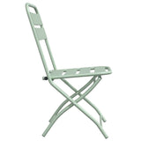 Garden Folding Chair Folding 2 pcs Green 55 x 56.5 x 91cm Steel