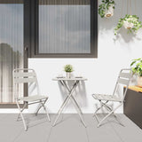 Garden Folding Chair Folding 2 pcs Beige 55 x 56.5 x 91cm Steel