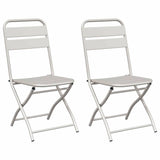 Garden Folding Chair Folding 2 pcs Beige 55 x 56.5 x 91cm Steel