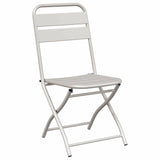 Garden Folding Chair Folding 2 pcs Beige 55 x 56.5 x 91cm Steel