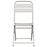 Garden Folding Chair Folding 2 pcs Beige 55 x 56.5 x 91cm Steel