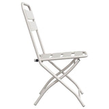 Garden Folding Chair Folding 2 pcs Beige 55 x 56.5 x 91cm Steel