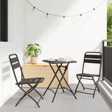 Garden Folding Chair 2 pcs Anthracite 55 x 56.5 x 91cm Steel
