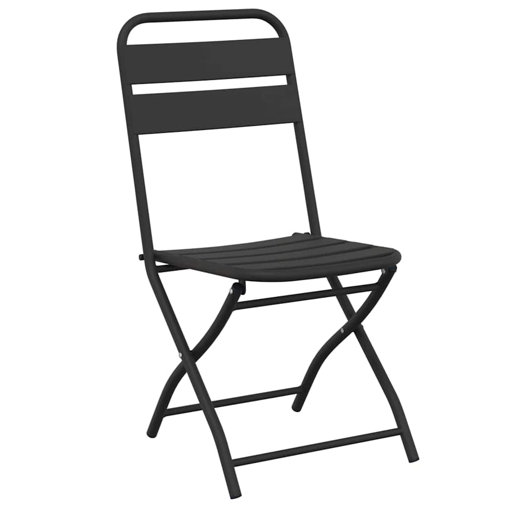 Garden Folding Chair 2 pcs Anthracite 55 x 56.5 x 91cm Steel
