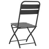 Garden Folding Chair 2 pcs Anthracite 55 x 56.5 x 91cm Steel