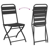 Garden Folding Chair 2 pcs Anthracite 55 x 56.5 x 91cm Steel