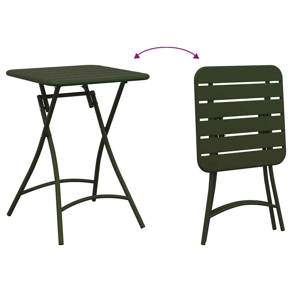 Garden Table Dark green 55 x 55 x 73 cm Powder-coated Steel