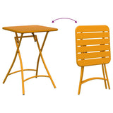Garden Table Mustard 55 x 55 x 73 cm Powder-coated Steel
