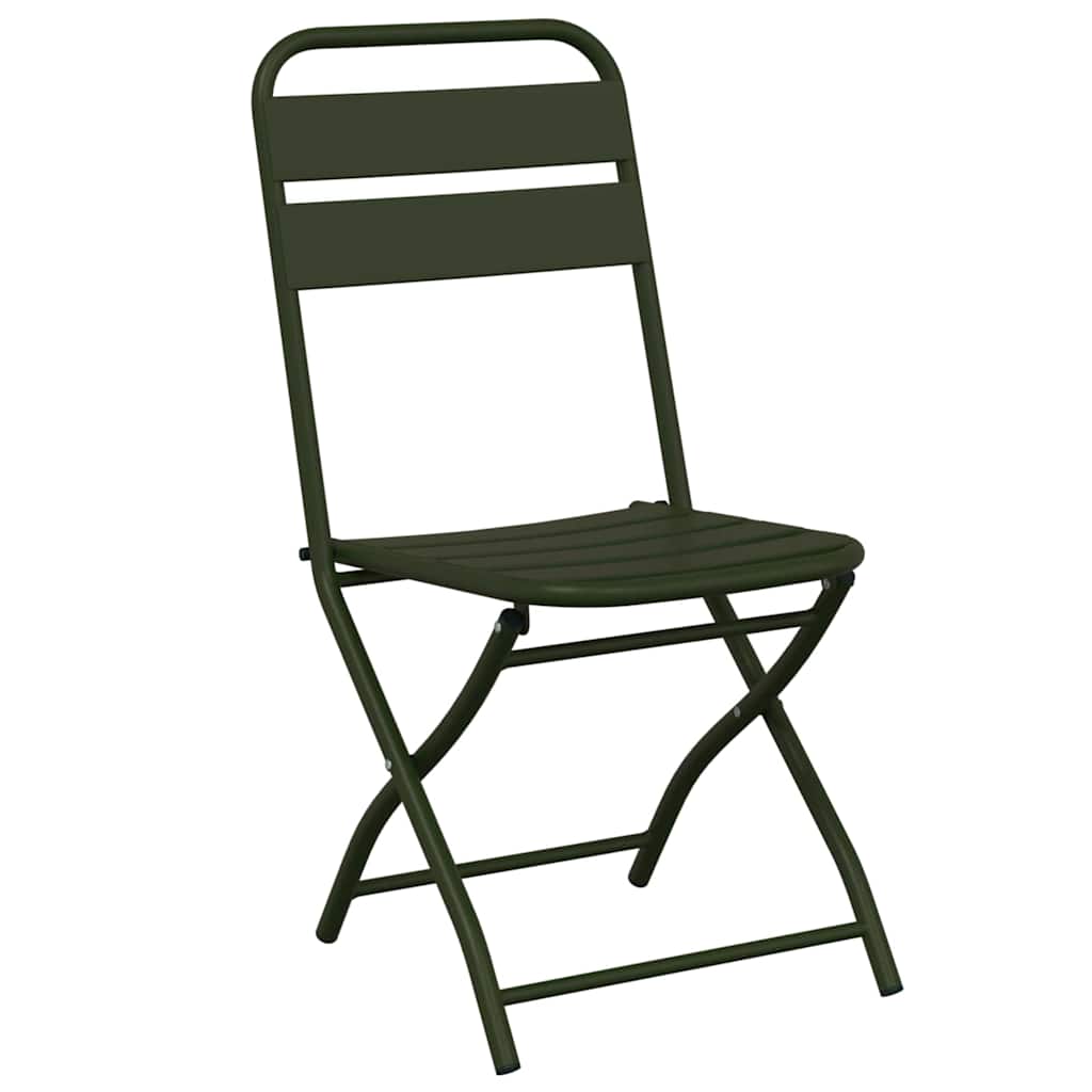 Bistro Set 3 pcs Dark green Steel