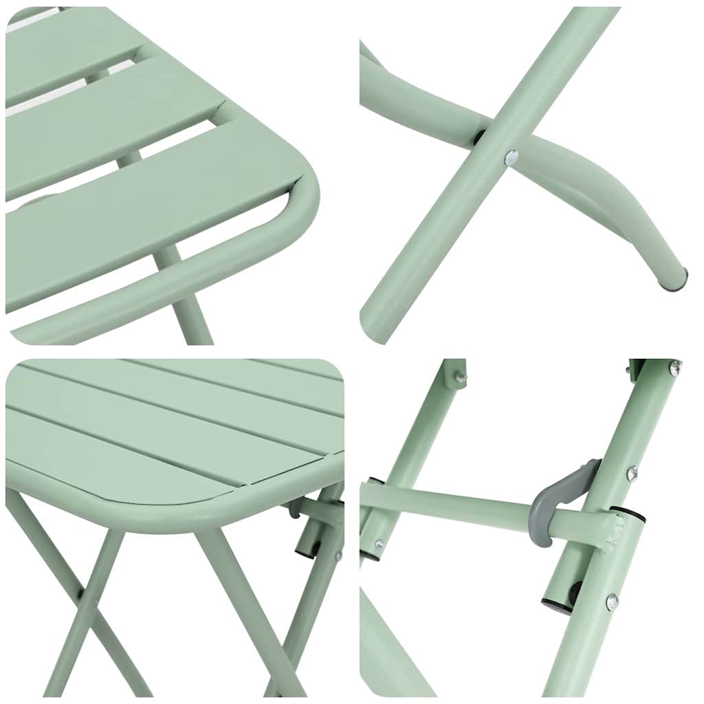 Bistro Set 3 pcs Light mint Steel
