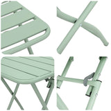 Bistro Set 3 pcs Light mint Steel