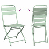 Bistro Set 3 pcs Light mint Steel