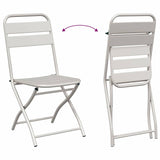 Bistro Set 3 pcs Beige Steel