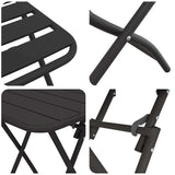 Bistro Set 3 pcs Anthracite Steel