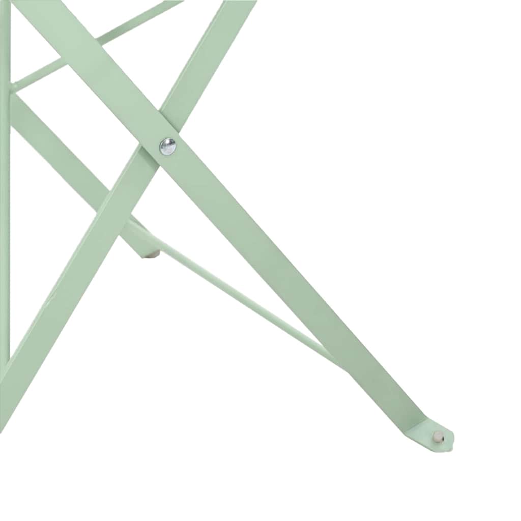 Garden Folding Chair Folding 2 pcs Green 42 x 46 x 82cm Steel